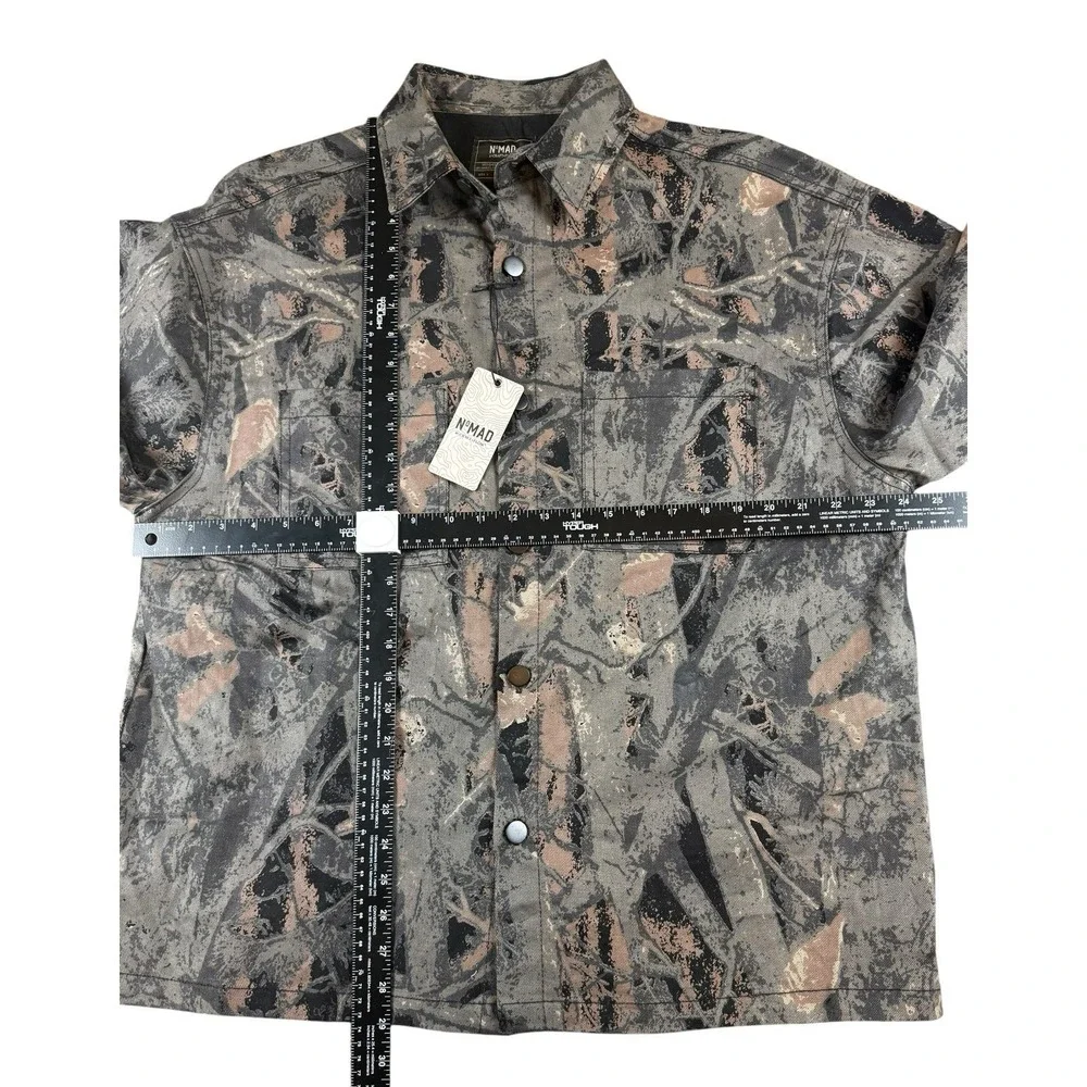NOMAD Camo Shirt Jacket Men's L Snap Button Workwear Hunting Streetwear Canvas - Picture 6 of 9